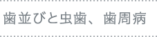 歯並びと虫歯、歯周病